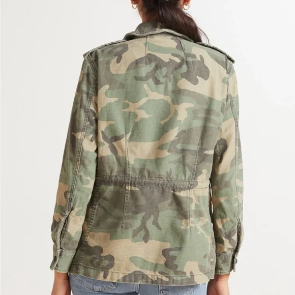 Free People 'Not Your Brother's' Surplus Utility Jacket Women’s XS Camo Green - Picture 2 of 13
